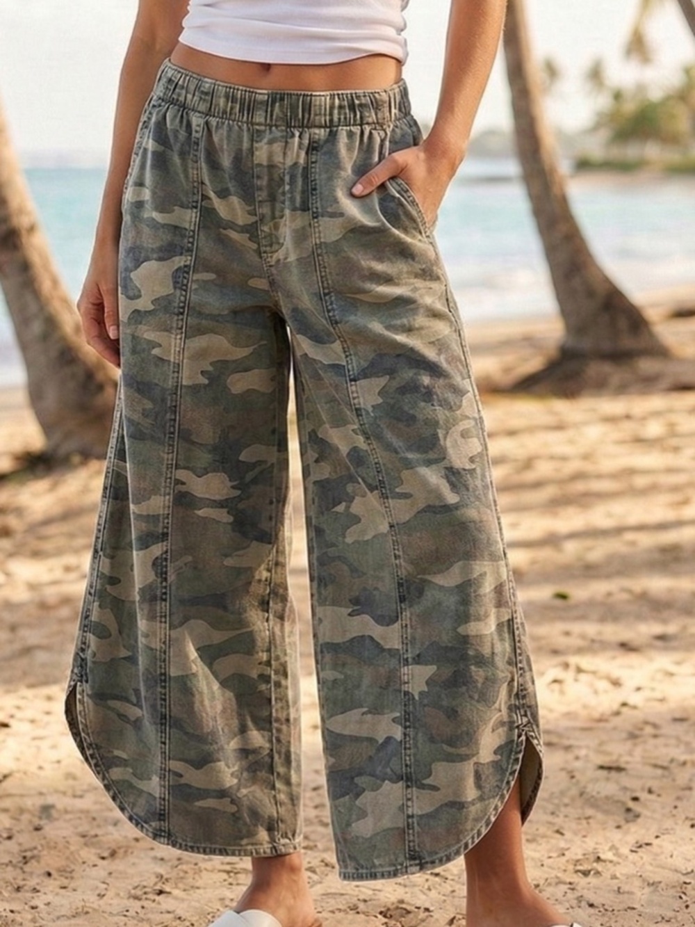 COPY Camo Tulip Washed Denim Relaxed Fit Jean